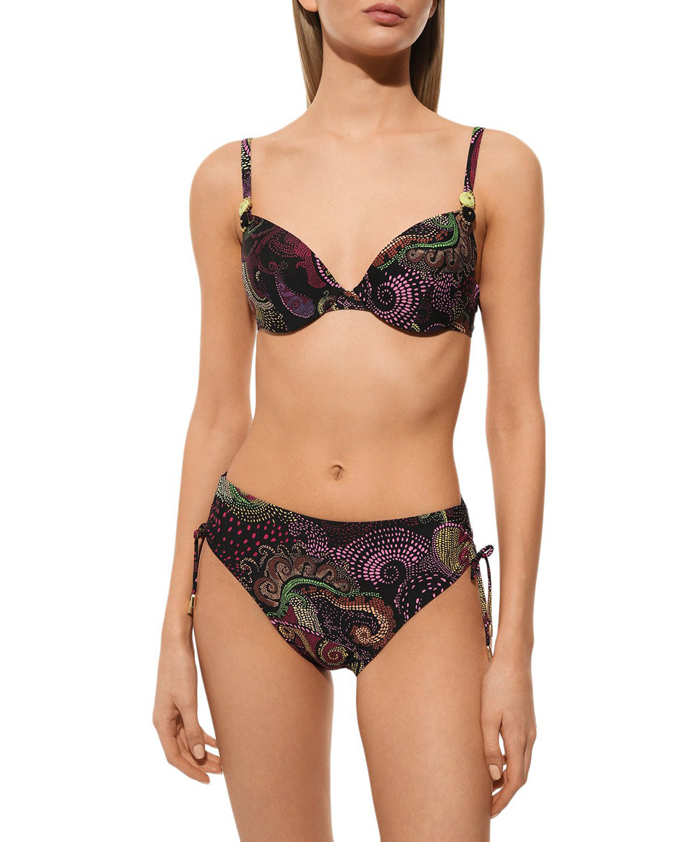 Slip de bain taille mi-haute échancrure ajustable Lise Charmel bain Escapade Aborigène multicolore ABB0662-AA