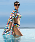 Slip de bain taille mi-haute échancrure ajustable Lise Charmel bain Lumière Solaire multicolore ABB0658-LH