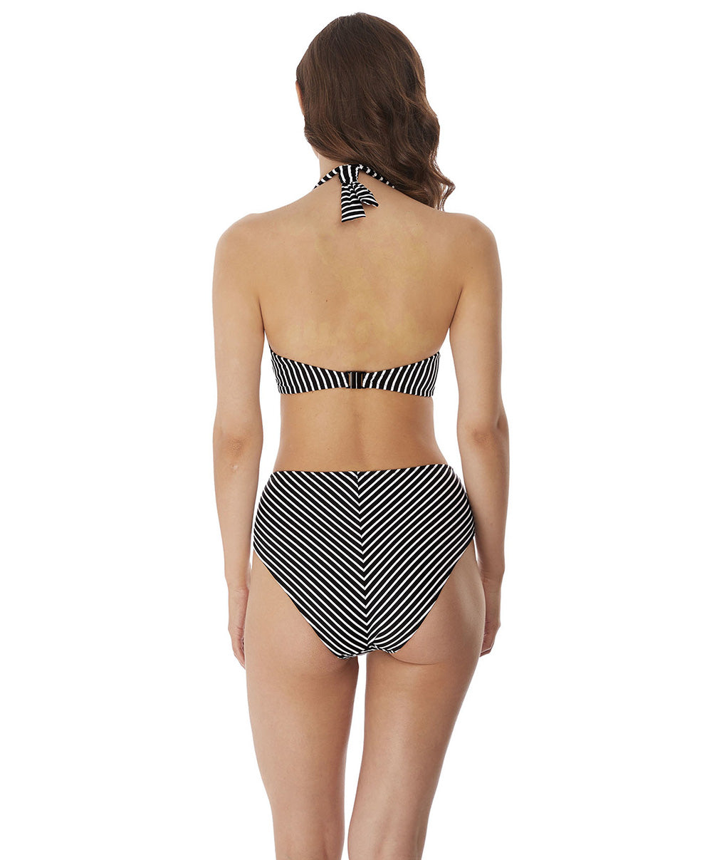 Slip de bain taille haute coupe échancrée Freya swim Beach Hut noir AS6795-BLK face