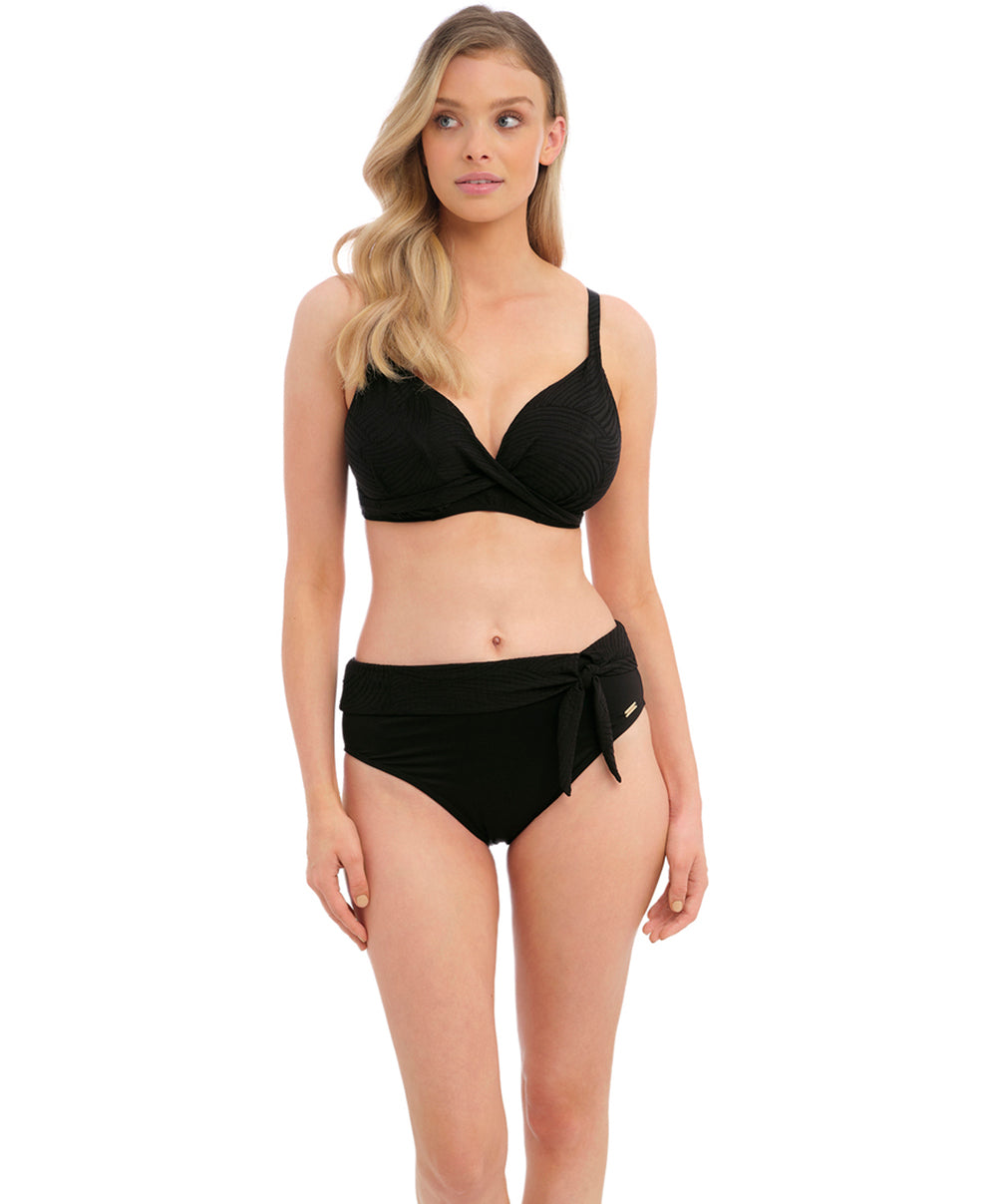 Slip de bain taille haute mi-couvrant Fantasie swim Ottawa noir FS6497-BLK