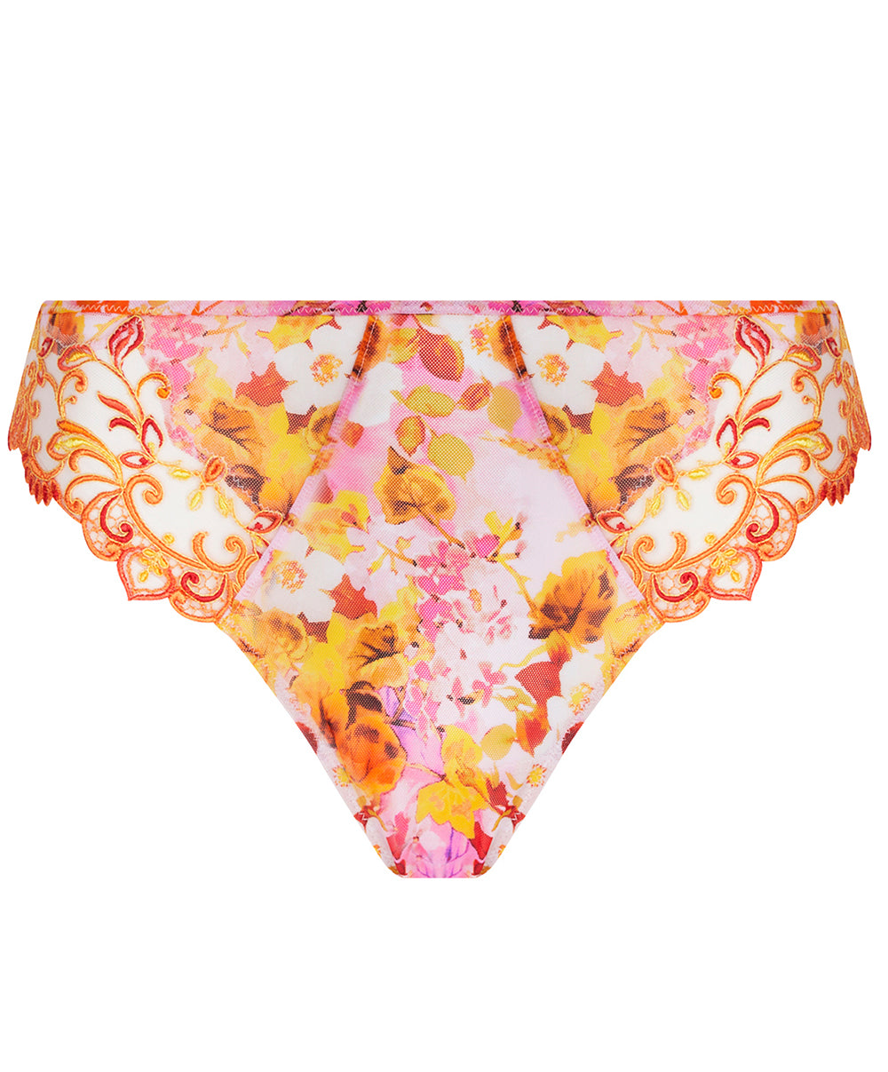 Slip "Fantaisie" Lise Charmel Jardins de Lumière bouquet multicolore ACH0249-BL
