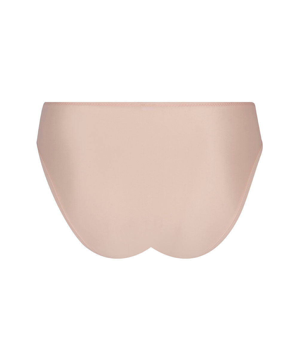 Slip dos opaque Lise Charmel Sublime en Dentelle rose poudre ACH0213-OS 