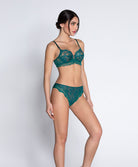 Slip dos opaque Lise Charmel Sublime en Dentelle vert princesse ACH0213-VP