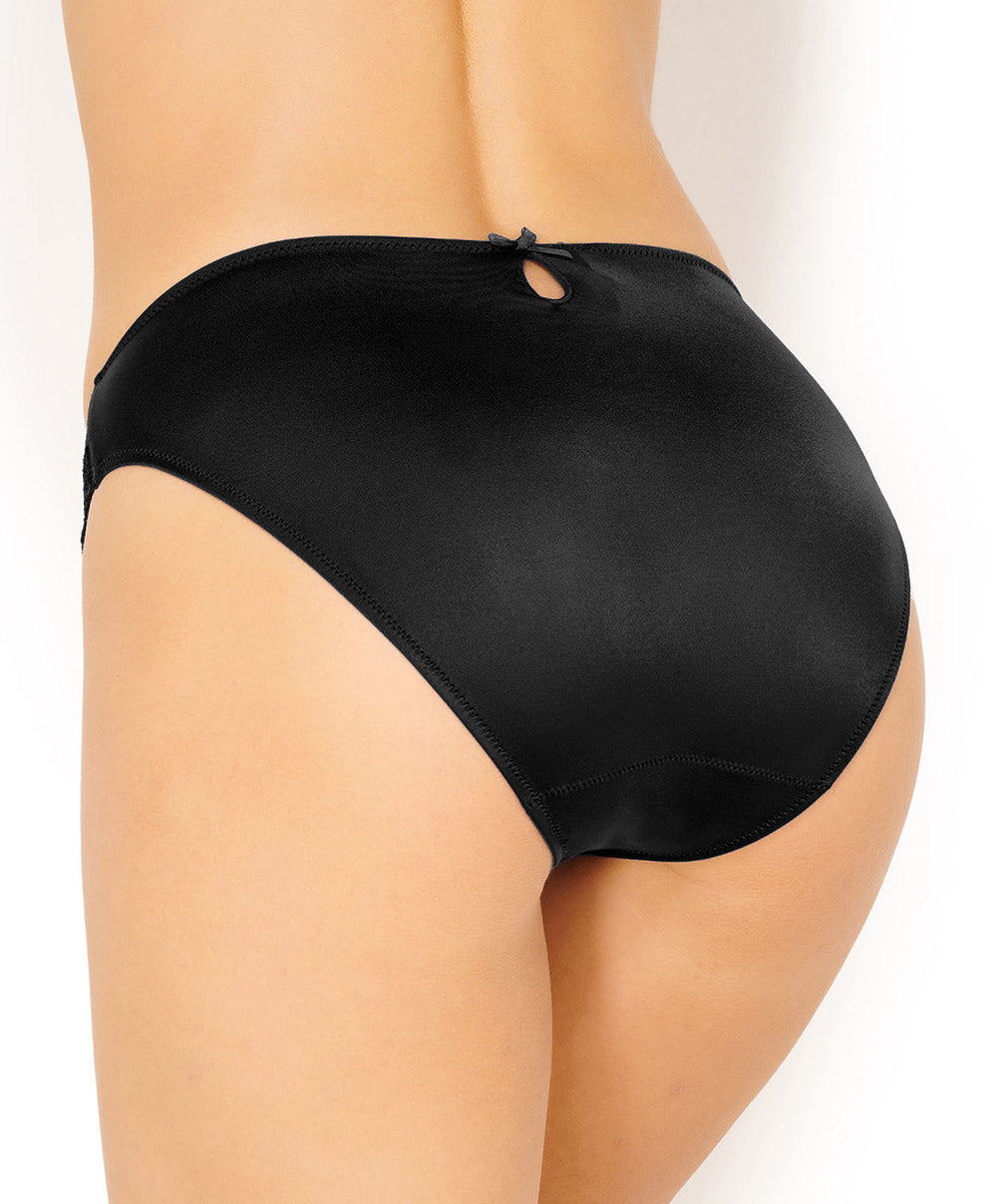 Slip grande taille "Fantaisie" Lise Charmel Dressing Floral noir BCC0288-NO