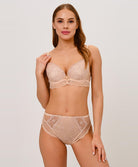 Slip haut dos opaque Lise Charmel Sublime en Dentelle nude sublime ACH0313-NS