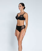 Slip haut en soie Lise Charmel Splendeur Soie noir ACC0380-NO
