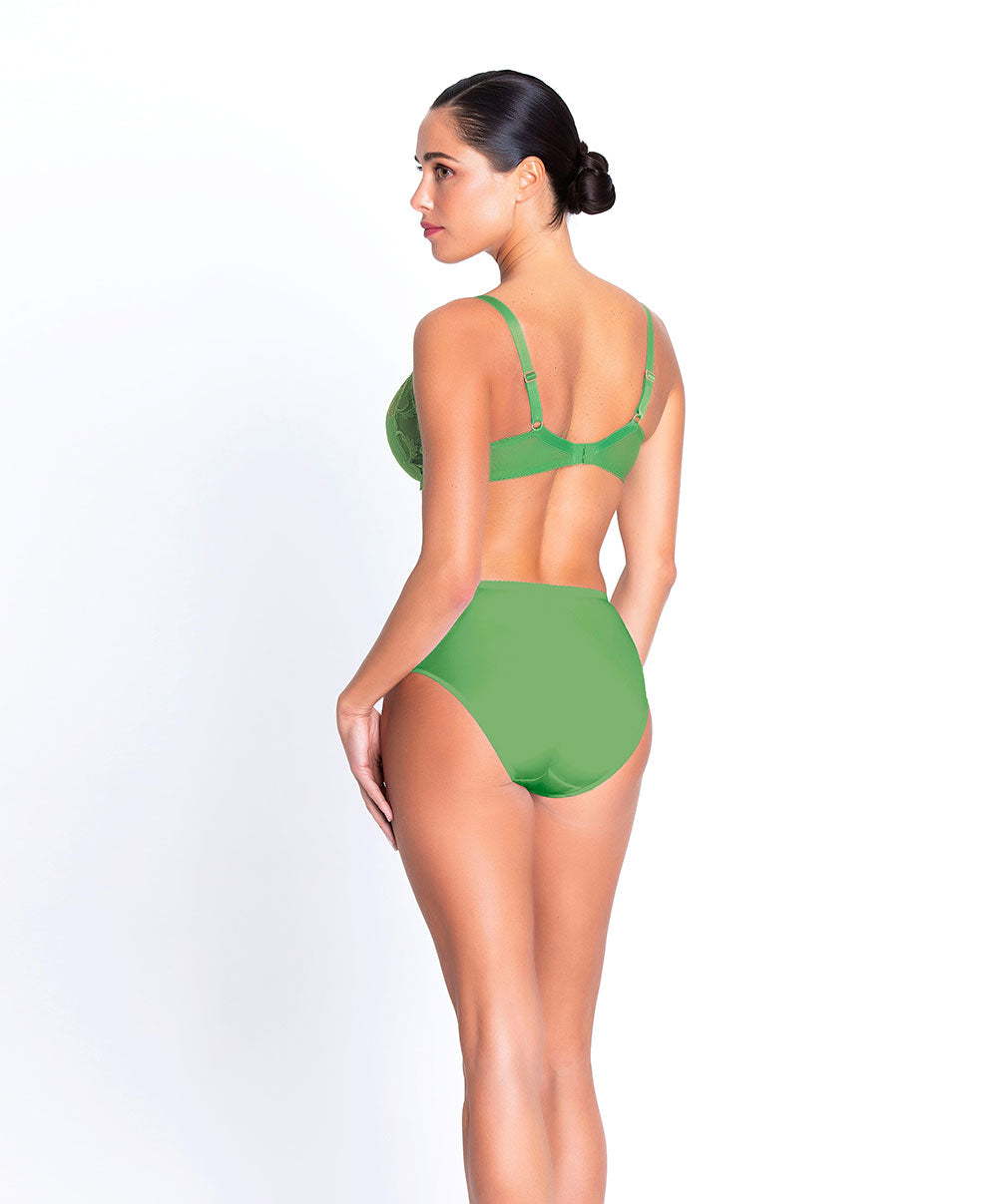 Slip haut grande taille Lise Charmel Dressing Floral émeraude BCC0388-DE