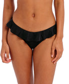 Slip italien de bain à volants Jewel Cove plain black Freya swim AS7235-PLK