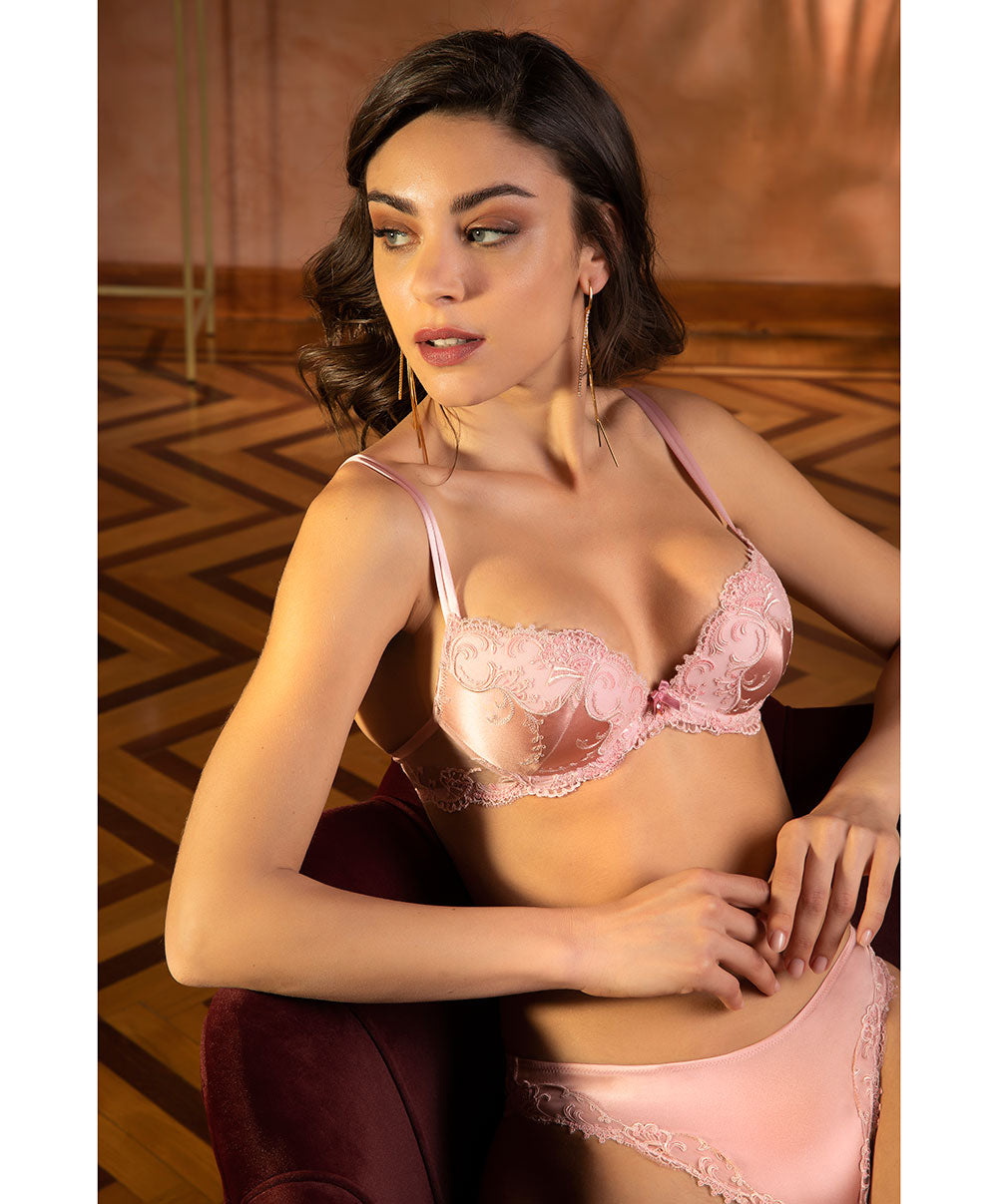 Slip italien en soie Lise Charmel Splendeur soie rose vintage ACC0780-SU