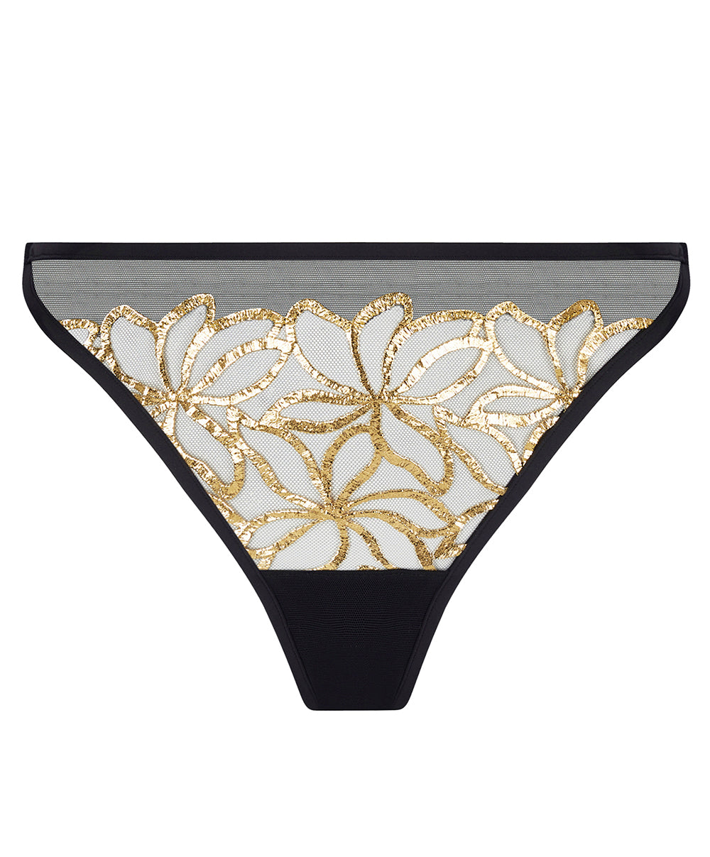 Slip "Séduction" Lise Charmel Éclats d'Or noir or ACJ0729-NO