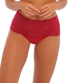 Slip invisible stretch taille haute dentelle Fantasie Lace Ease rouge FL2330-RED
