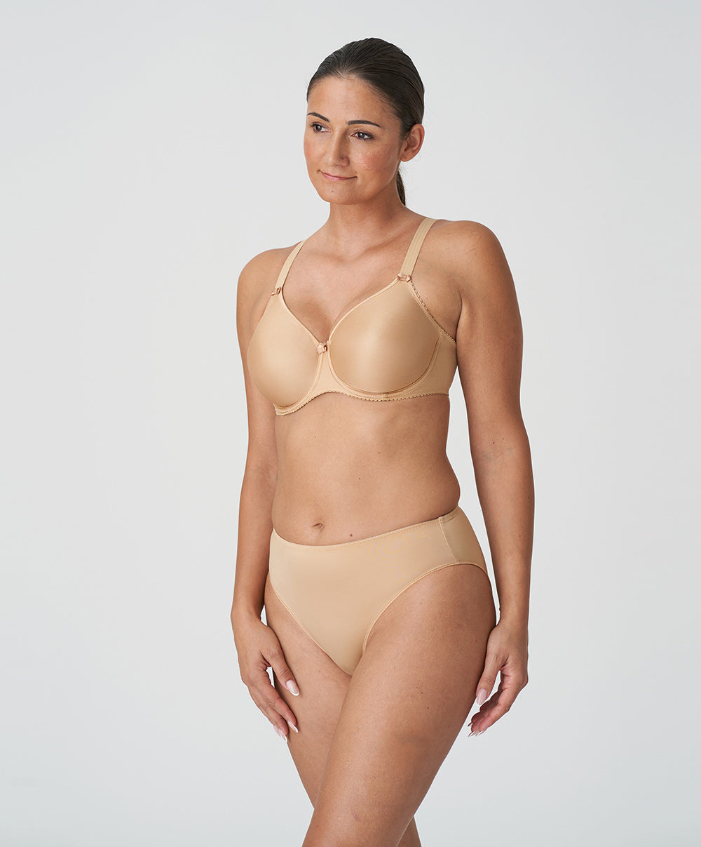 Slip taille haute invisible PrimaDonna Satin cognac 0561331-COG