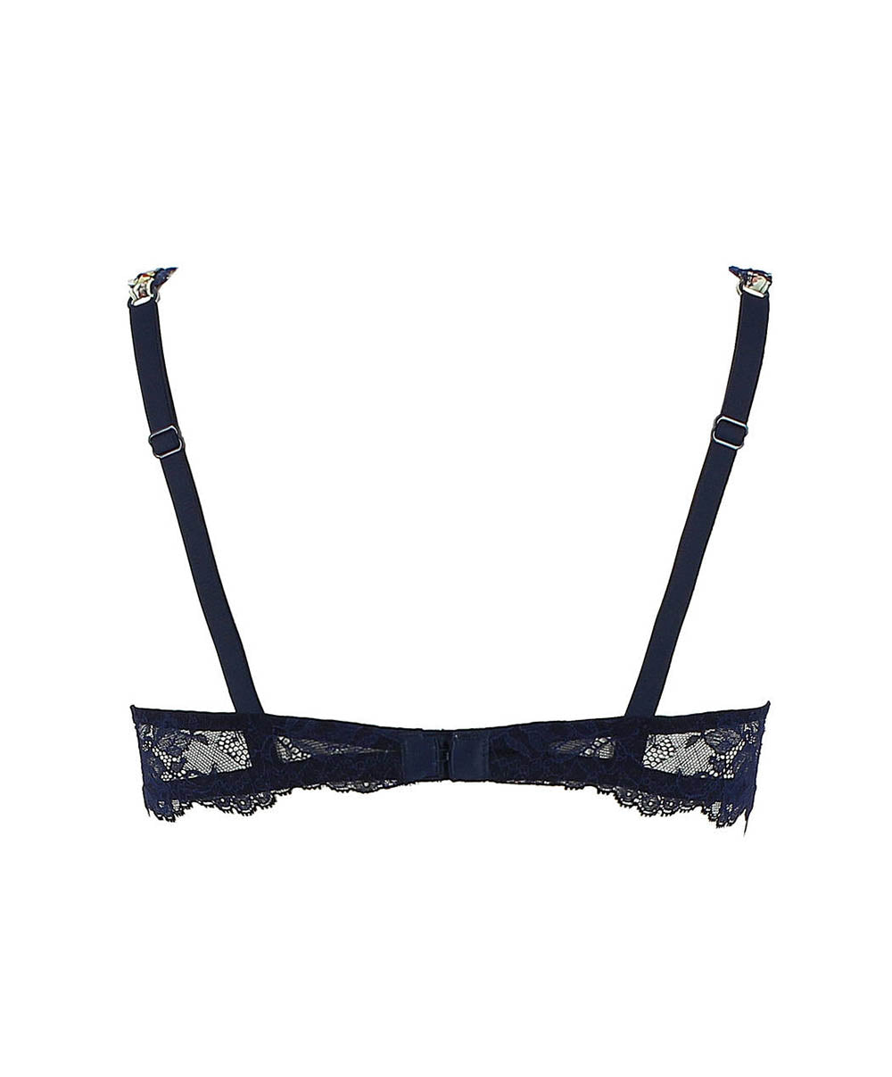 Soutien-gorge Armature Tulipe Roses de palerme Antinea de Lise Charmel Bleu