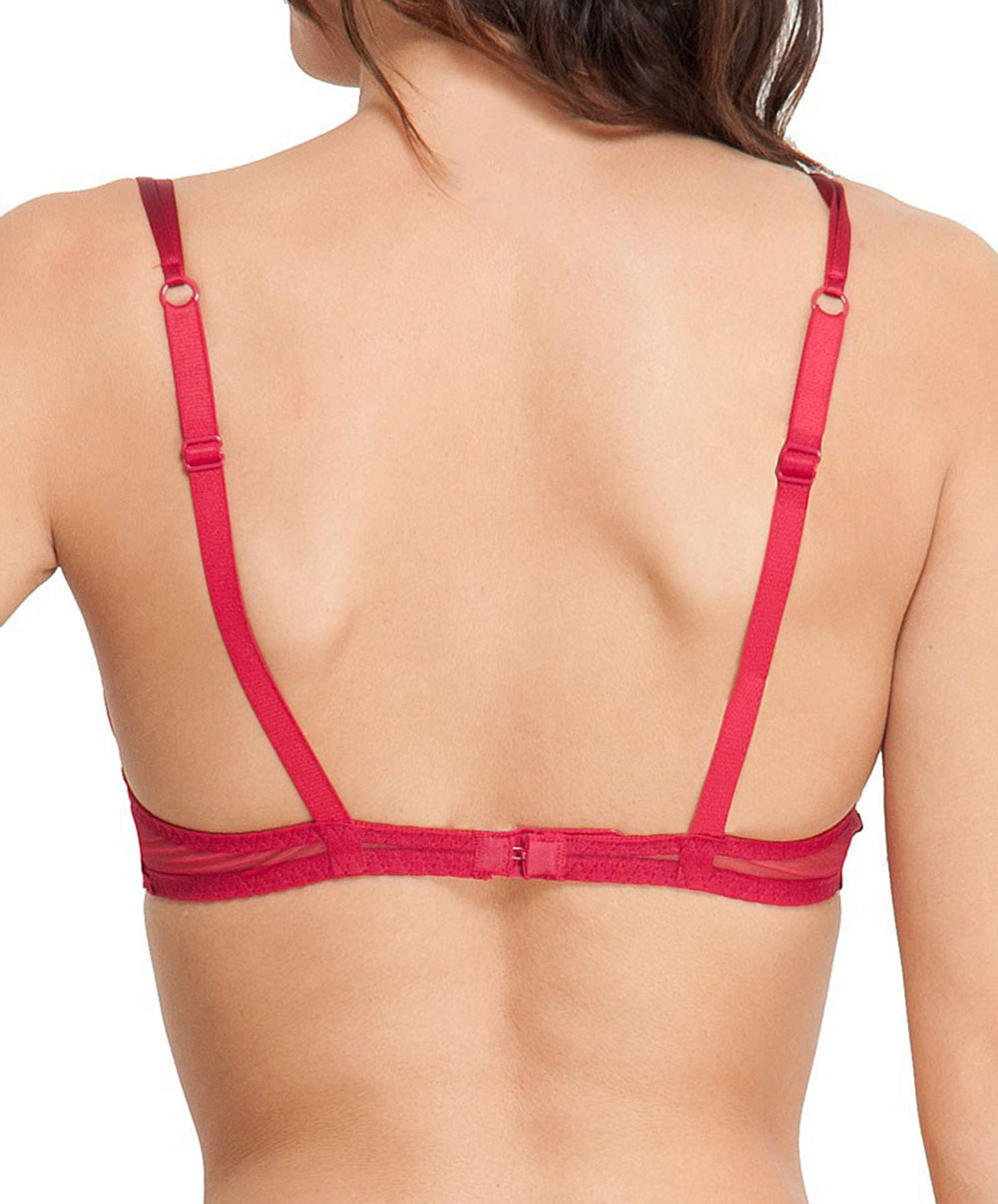 Soutien-gorge Pigeonnant Balconnet Noces Rubis Antinea de Lise Charmel Rouge frivole