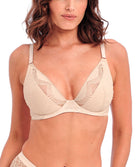 Soutien-gorge à armatures plongeant Wacoal Sensu Lace champagne WE601202-CHN