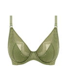 Soutien-gorge à armatures plongeant Wacoal Sensu Lace vert soie WE601202-GEN