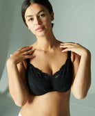 Soutien-gorge d'allaitement armatures amovibles grande taille Simone Pérèle Eden noir 12E399-015