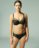 Soutien-gorge armature décolleté plongeant Simone Pérèle Wish noir 12B319-015