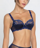 Soutien-gorge armature en soie Lise Charmel Splendeur Soie bermudes bleu ACC6080-BS