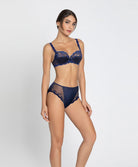 Soutien-gorge armature en soie Lise Charmel Splendeur Soie bermudes bleu ACC6080-BS