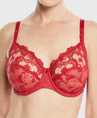 Soutien-gorge armatures grande taille "Bien-être" Lise Charmel Dressing Floral rouge BCC6188-DS
