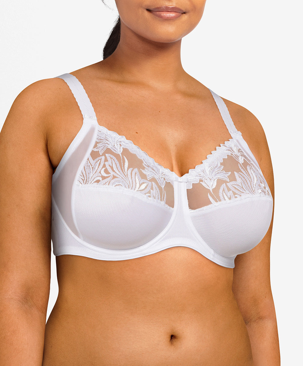 Soutien-gorge armatures grande taille emboitant 3 parties Chantelle Amazone blanc C21010-010
