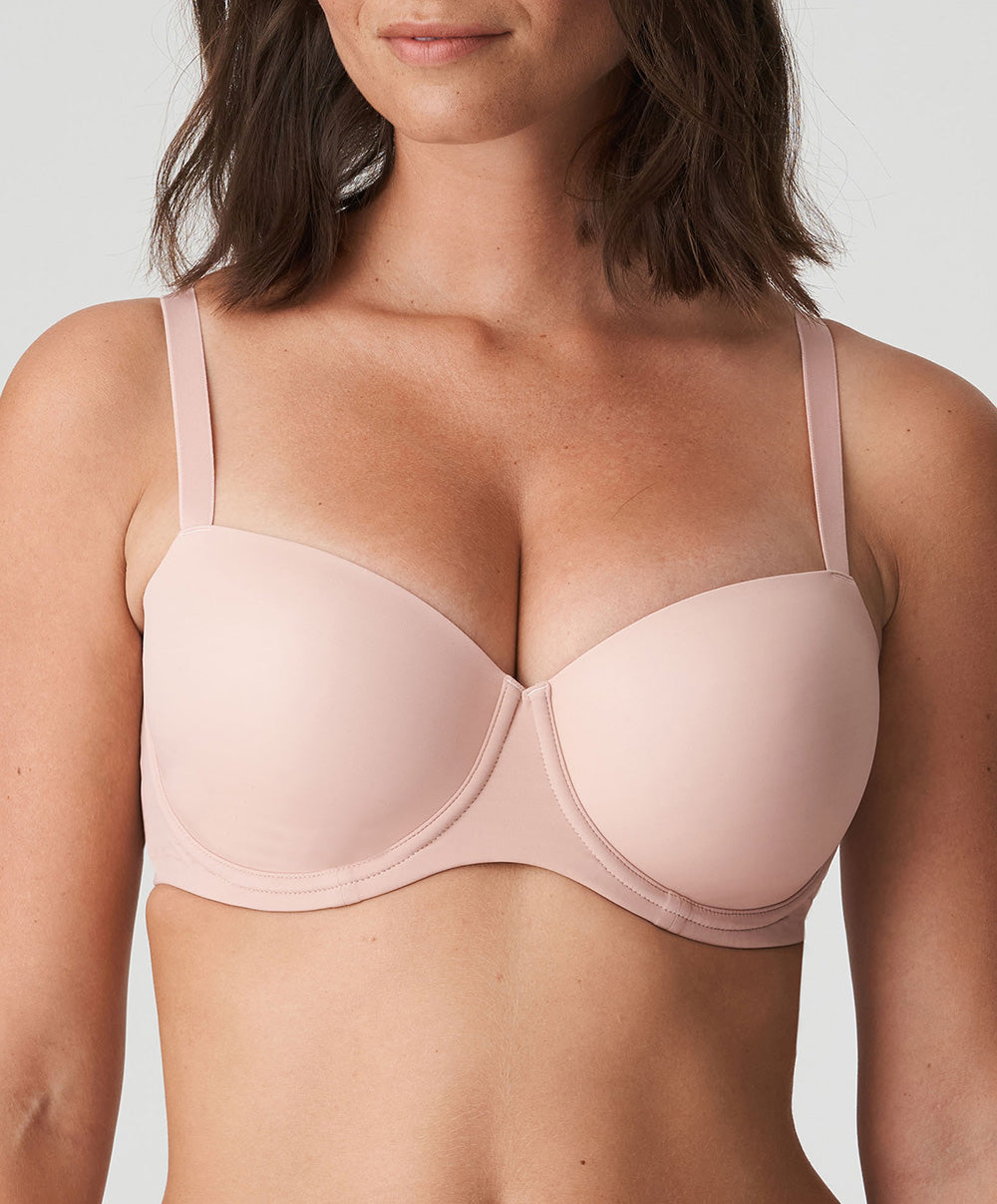 Soutien-gorge balconnet grande taille rembourré lisse invisible à armatures PrimaDonna Figuras rose poudré 0263252-PWD