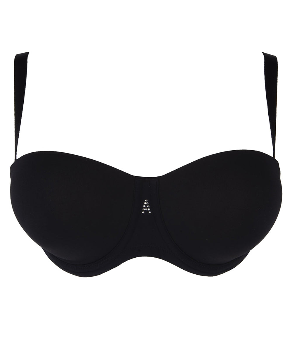 Soutien-gorge bandeau bretelles amovibles grande taille Antigel de Lise Charmel Culte Beauté noir FCH5666-NO