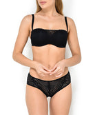 Soutien-gorge bandeau coque tressage graphic Antigel de Lise Charmel Noir ECC5637-8337-TN