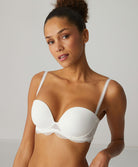Soutien-gorge bandeau coque avec armatures bretelles amovibles Simone Pérèle Karma naturel 12V302-030