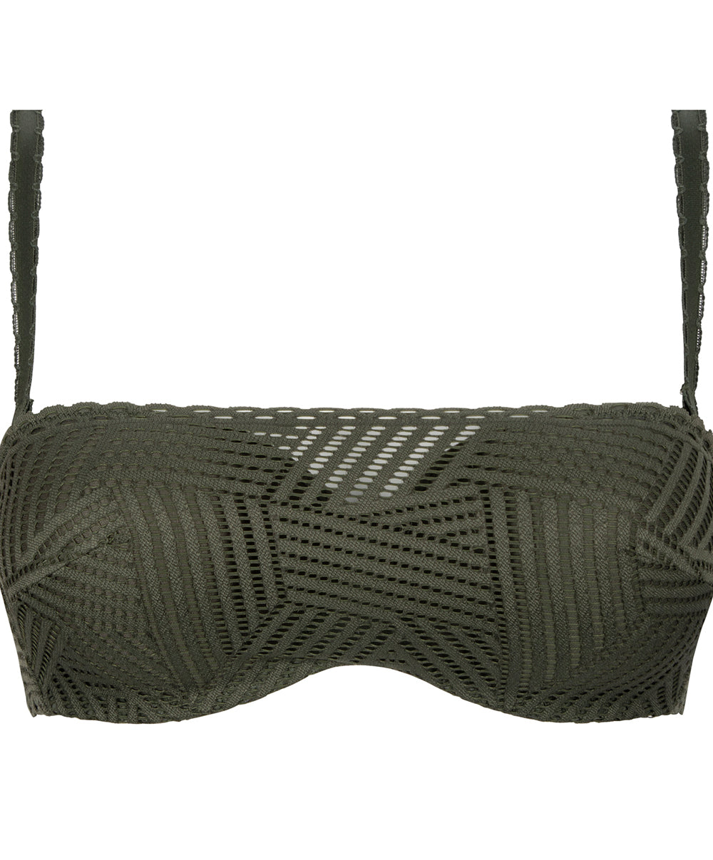 Soutien-gorge bandeau coque effet push Antigel de Lise Charmel Tressage Graphic éclat aventure kaki ECC8337-EA