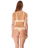 Soutien-gorge bandeau en dentelle bretelles amovibles multi-positions Wacoal Halo Lace nude WA854205-NUE