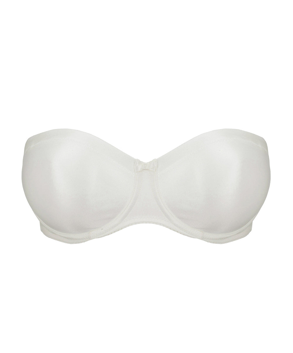 Soutien-gorge bandeau moulé lisse bretelles amovibles invisible à armatures PrimaDonna Satin noir 0161331-NAT