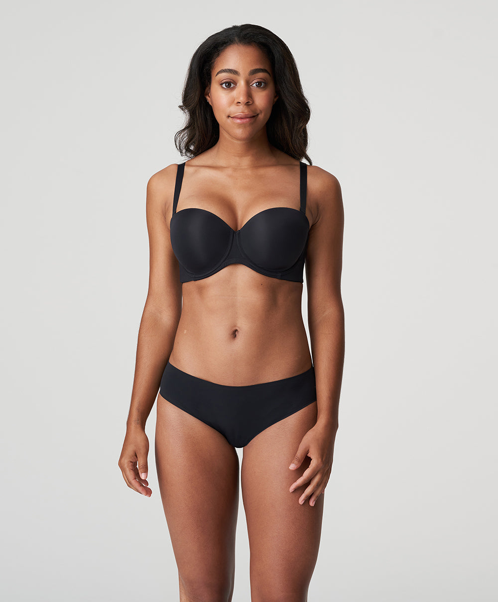 Soutien-gorge bandeau rembourré lisse bretelles amovibles invisible à armatures PrimaDonna Figuras charbon 0263258-CHB
