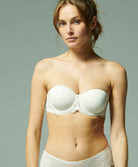 Soutien-gorge bandeau sans bretelles moulé spacer Simone Pérèle Caresse naturel 12A300-030