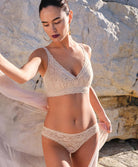 Soutien-gorge brassière confort sans armatures bralette Rosessence nude été Aubade HK10-02-NETE