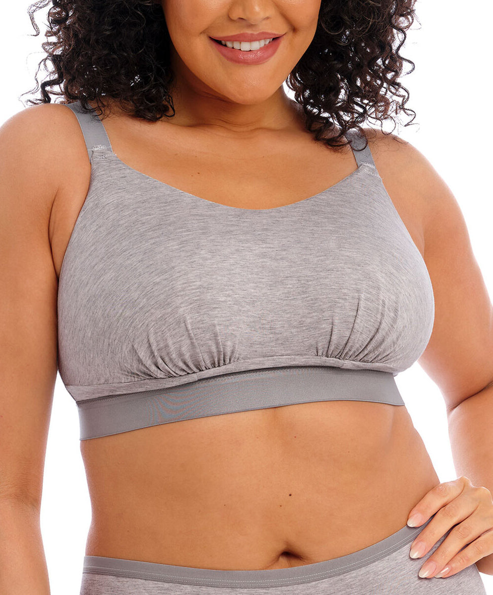 Soutien-gorge brassière sans armatures bralette grande taille Elomi Downtime gray marl EL301417-GYL