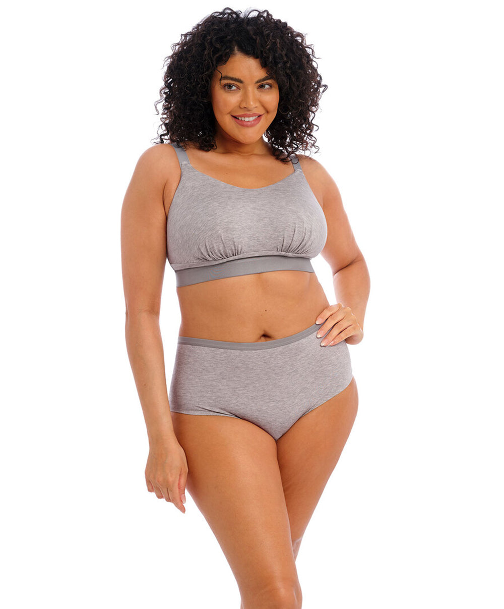 Soutien-gorge brassière sans armatures bralette grande taille Elomi Downtime gray marl EL301417-GYL