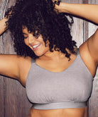 Soutien-gorge brassière sans armatures bralette grande taille Elomi Downtime gray marl EL301417-GYL