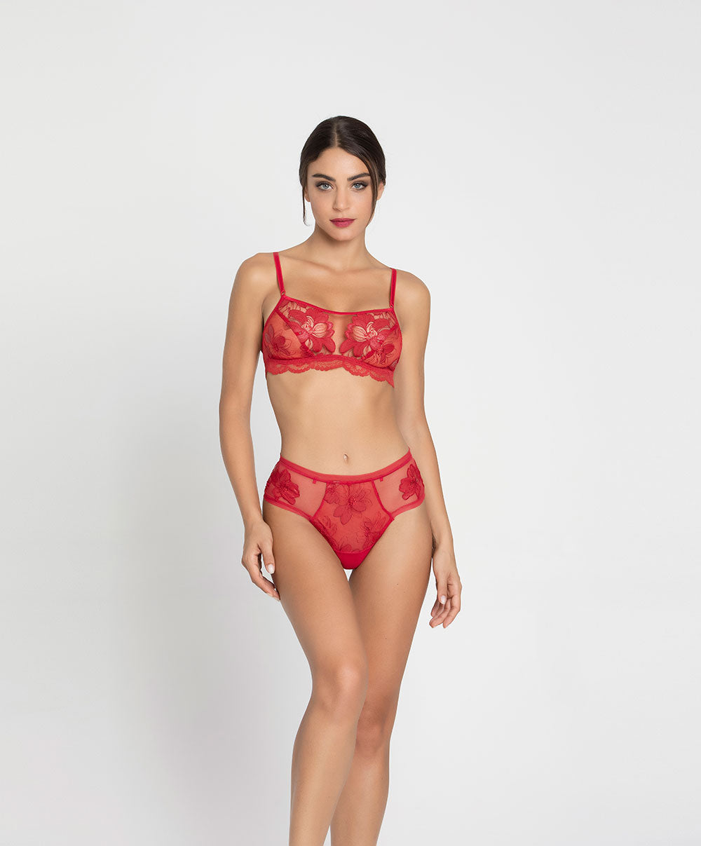 Soutien-gorge brassière souple Lise Charmel Glamour Couture rouge ACH5907-GD