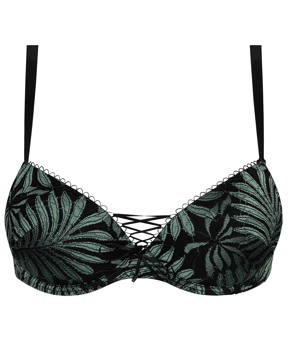 Soutien-gorge coque Antigel de Lise Charmel Jungle du Soir vert minuit ECJ8044-VM