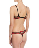 Soutien-gorge coque Lise Charmel Baisers de fleurs nuit amarante