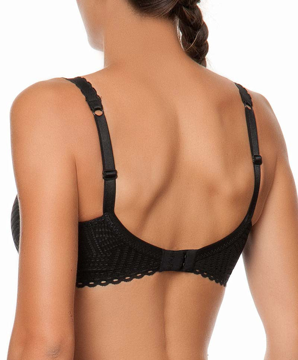 Soutien-gorge Coque Bonnets Profonds tressage graphic Antigel de Lise Charmel Noir FCC3837-TN