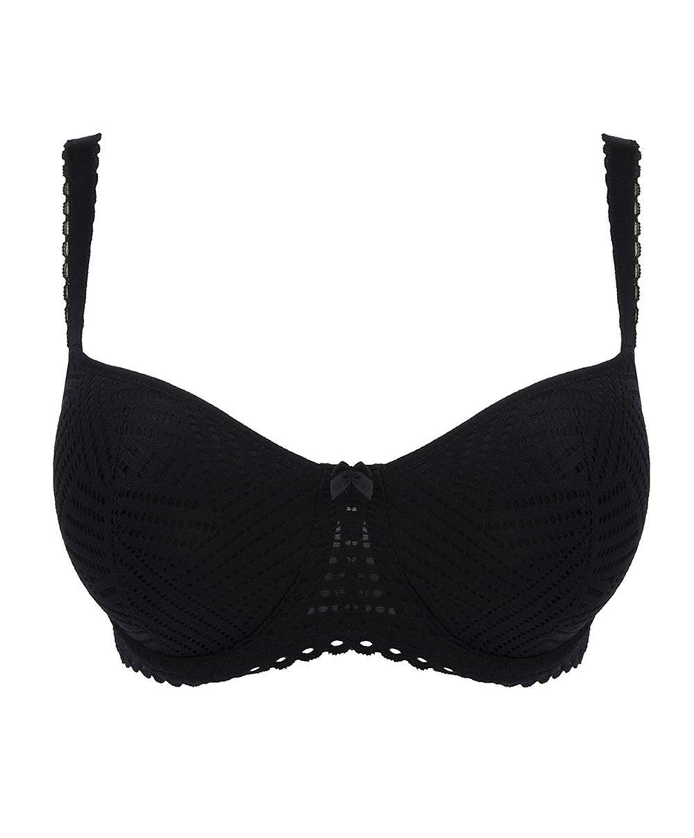 Soutien-gorge Coque Bonnets Profonds tressage graphic Antigel de Lise Charmel Noir FCC3837-TN