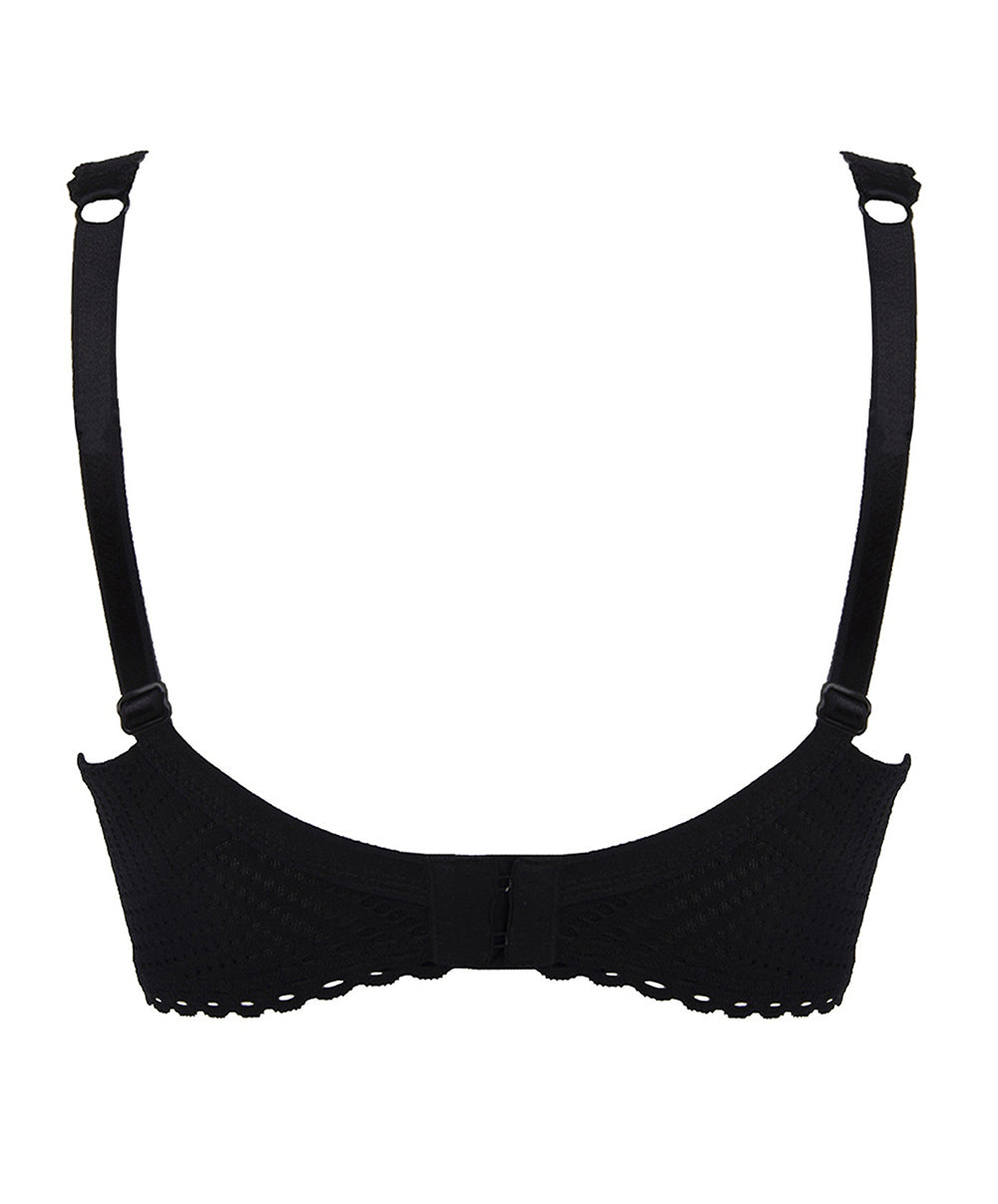 Soutien-gorge Coque Bonnets Profonds tressage graphic Antigel de Lise Charmel Noir FCC3837-TN