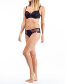 Soutien-gorge coque grande taille Lise Charmel Dressing Floral noir BCC8188-NO