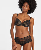 Soutien-gorge push-up coque plunge Night Bird black queen Aubade RDN08-BQUE