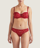 Soutien-gorge corbeille rouge Aube Amoureuse rouge Aubade QA14-ROAM
