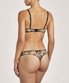 Soutien-gorge corbeille Fleur de Tatoo encre noire Aubade TB14-ENNO