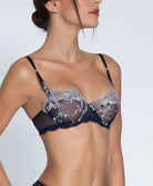 Soutien-gorge corbeille Lise Charmel Déesse en Glam marine argent ACH3015-MA